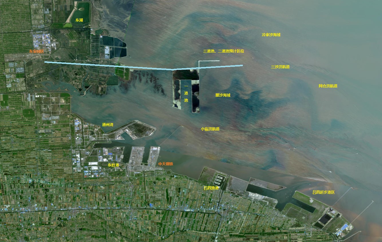 通州湾卫星图